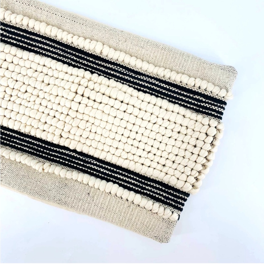 Indigo Collection - Tan/Black Rectangle Decor Pillow Cover - Gently Used